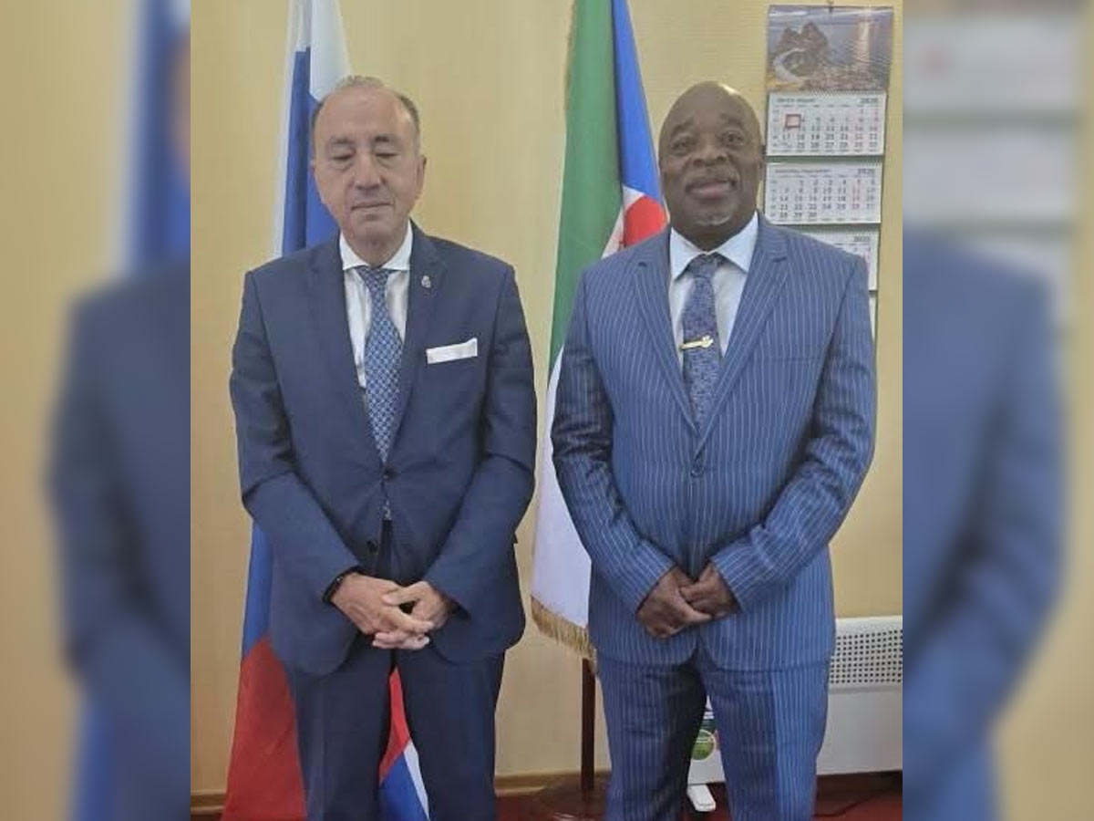 Vicente Caseiro, CEO de Hermitage Group, durante su encuentro con el Embajador de Guinea Ecuatorial en Rusia.